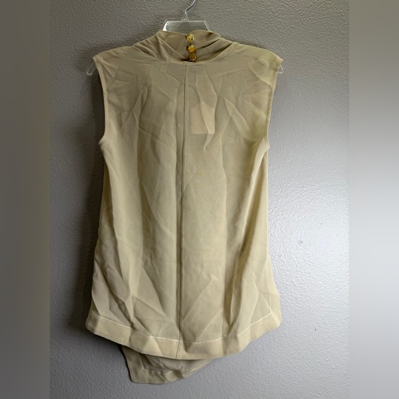 Proenza Schouler Shirt Size 6 Cream Sleeveless Asymmetrical Tunic Top - Picture 4 of 7